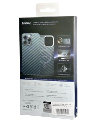Накладка для i-Phone 15 Pro Max Keephone Kevilar Magsnap синий