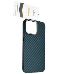 Накладка для i-Phone 15 Pro Max Keephone Kevilar Magsnap синий