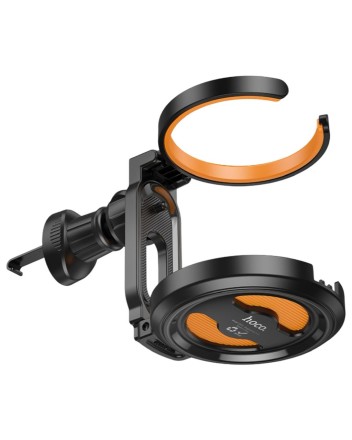  Держатель в автомобиль в воздуховод для стакана Hoco ZP14 черно-оранжевый