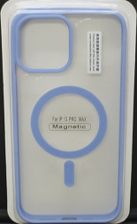 Накладка для i-Phone 13 Pro Max 6.7&quot; Magsafe силикон прозрачный бока лиловые