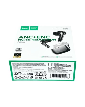  Беспроводные наушники TWS Hoco EQ16 ANC+ENC черная глазурь