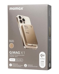 Powerbank магнитный с MagSafe Momax Q. Mag X1 Qi2 10000mAh 15W IP136Q2L2 золотой