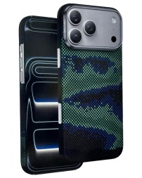 Накладка для i-Phone 17 Pro Max Keephone Kevlar Starry MagSnap чёрно-зеленый